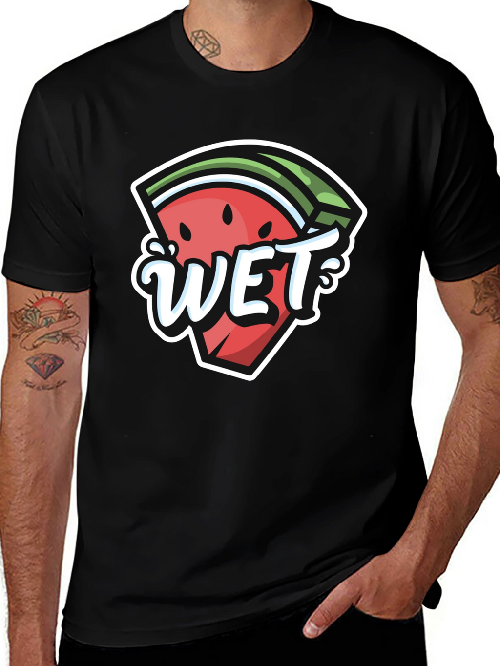 Watermelon Wet Graphic Tee - Summer Fun T-Shirt