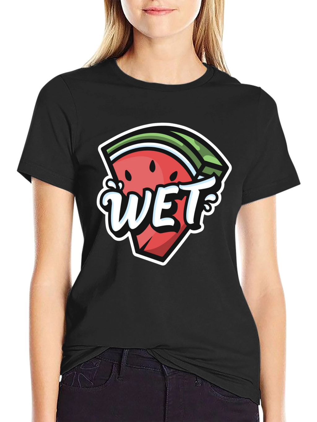 Watermelon Wet Graphic Tee - Summer Fun T-Shirt