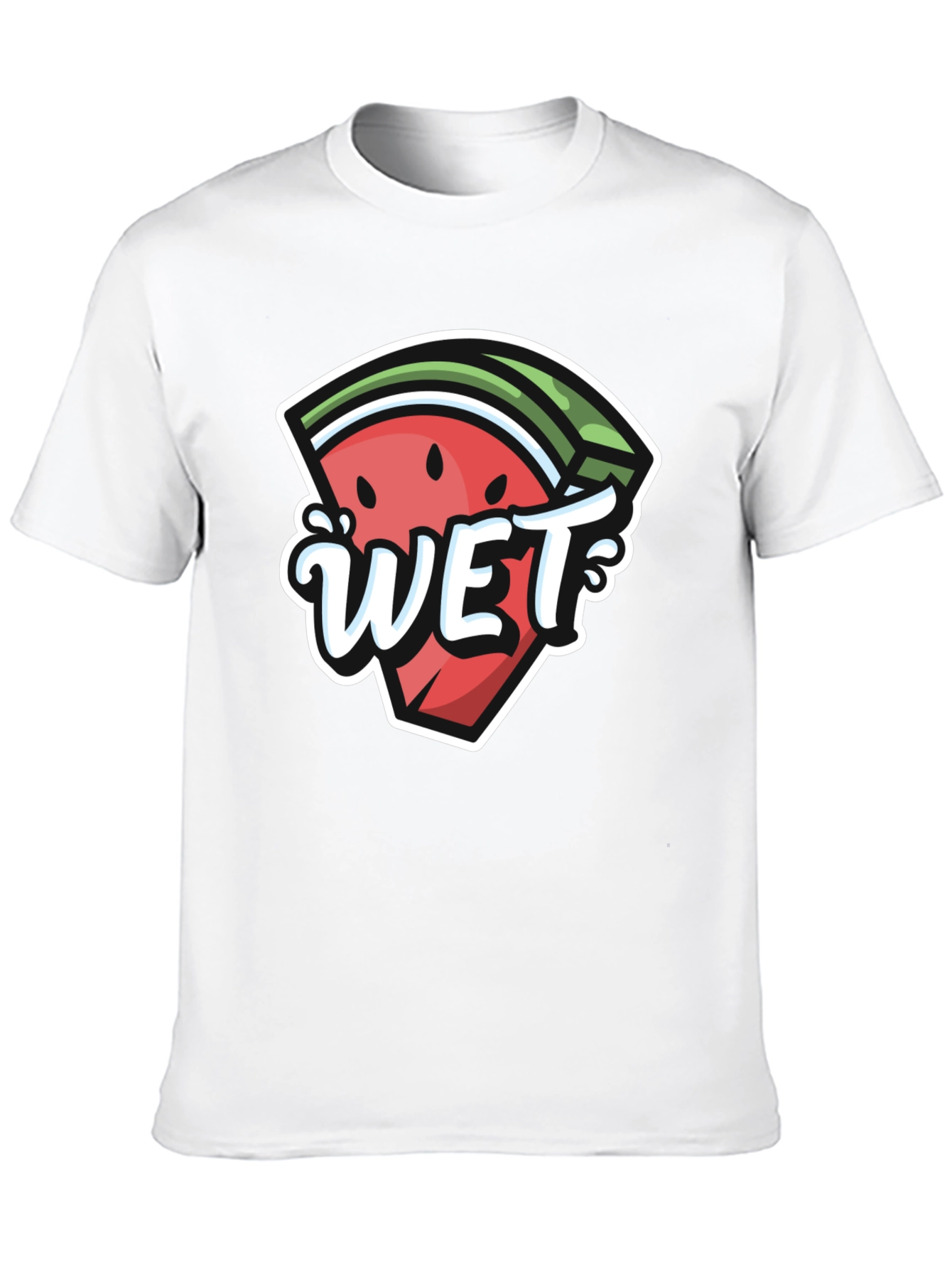 Watermelon Wet Graphic Tee - Summer Fun T-Shirt