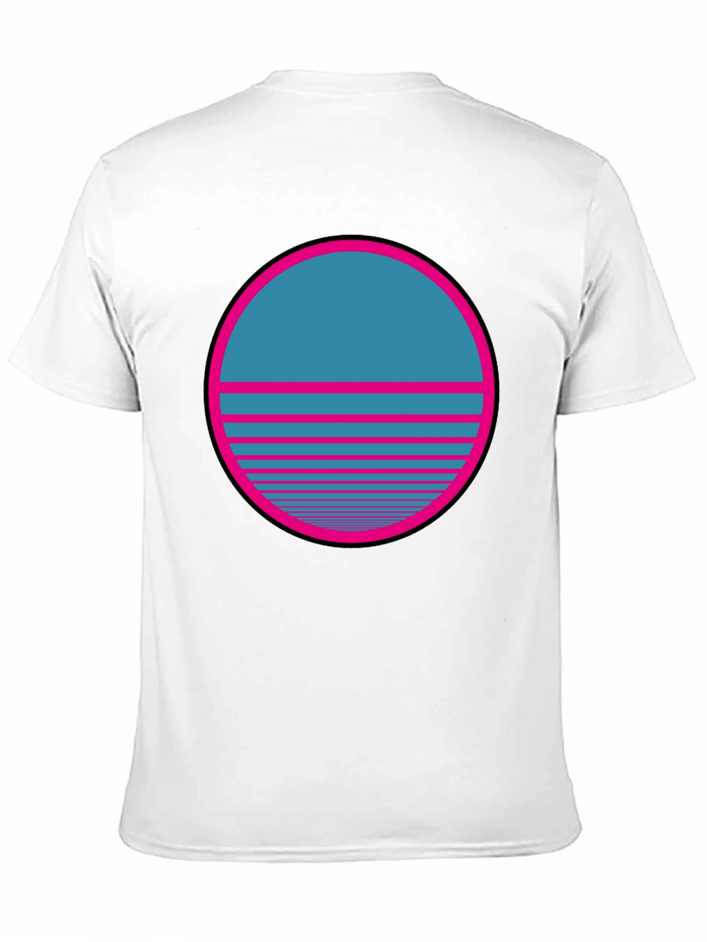 Retro Sunset Graphic T-Shirt - Classic Black Tee