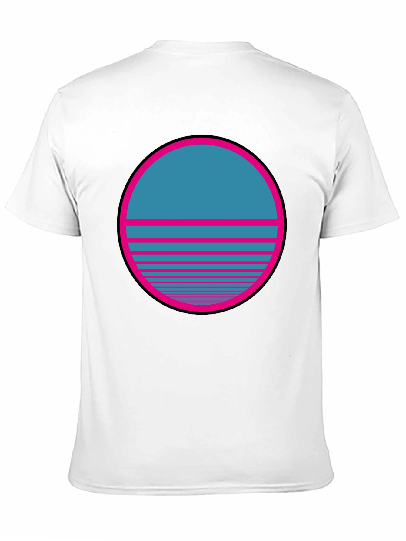 Retro Sunset Graphic T-Shirt - Classic Black Tee