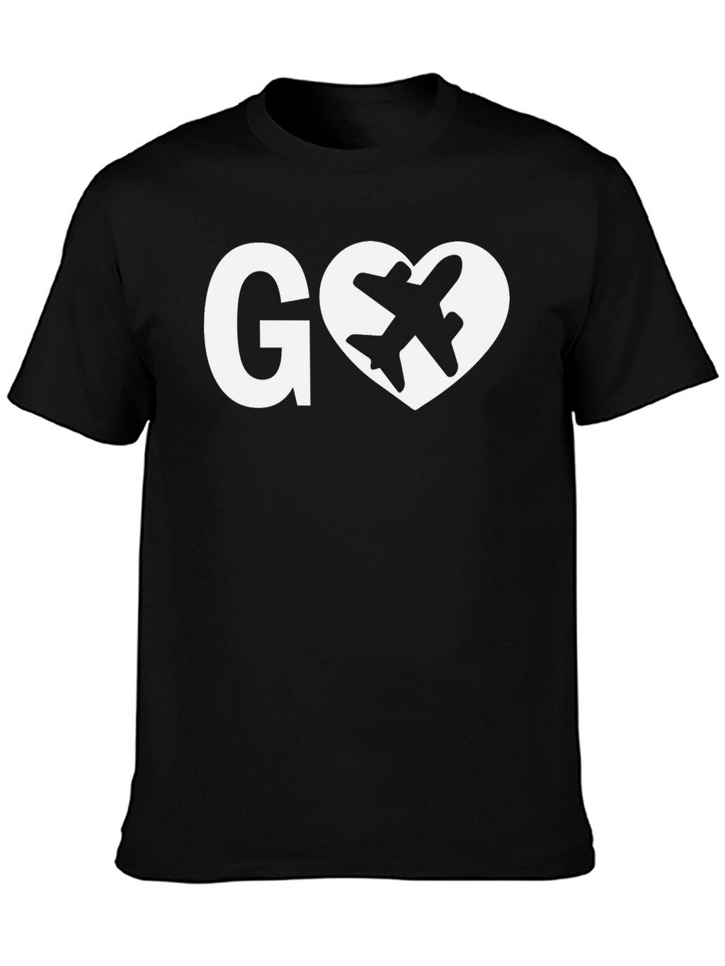 Go Travel Black Graphic T-Shirt