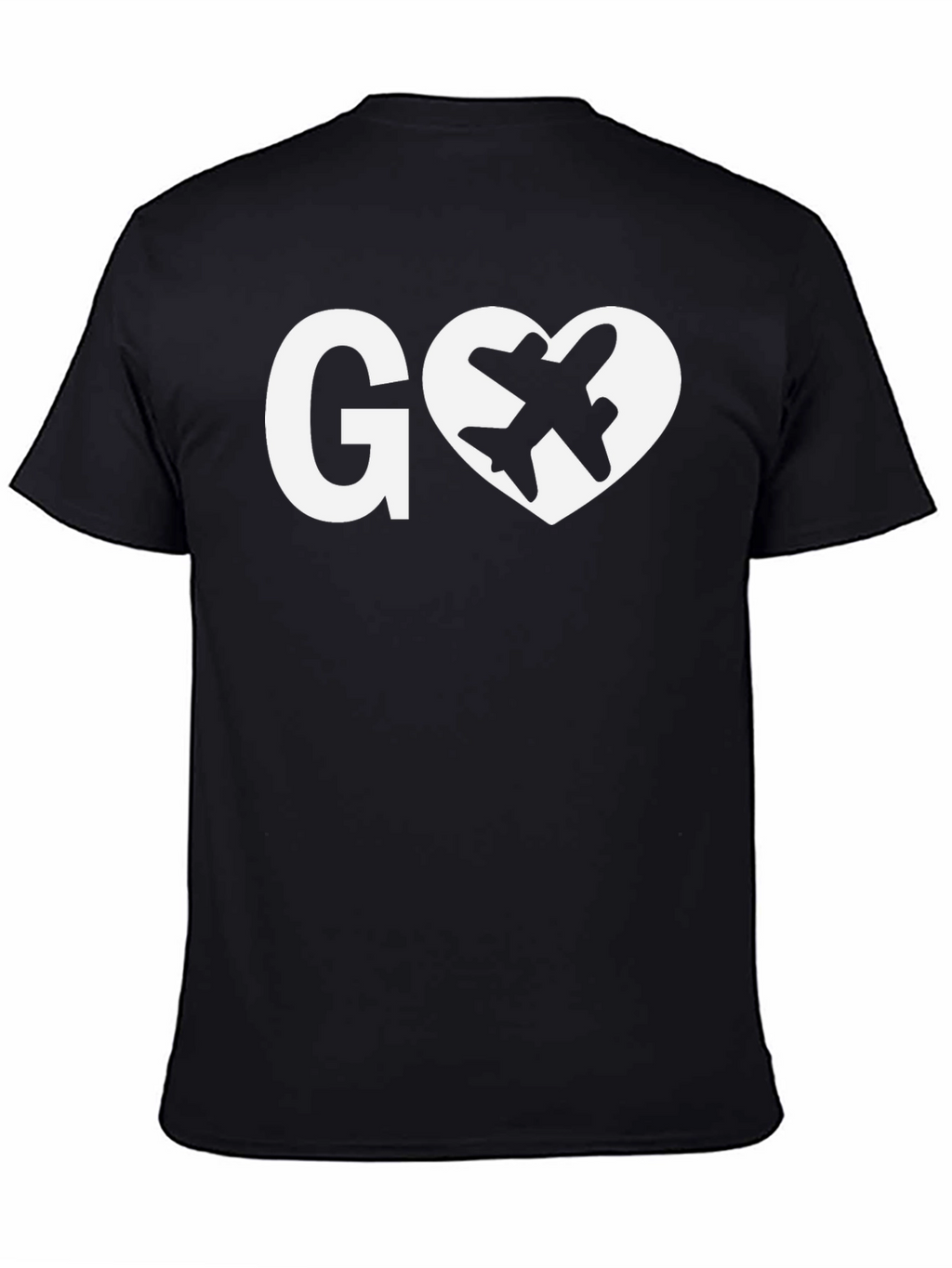 Go Travel Black Graphic T-Shirt