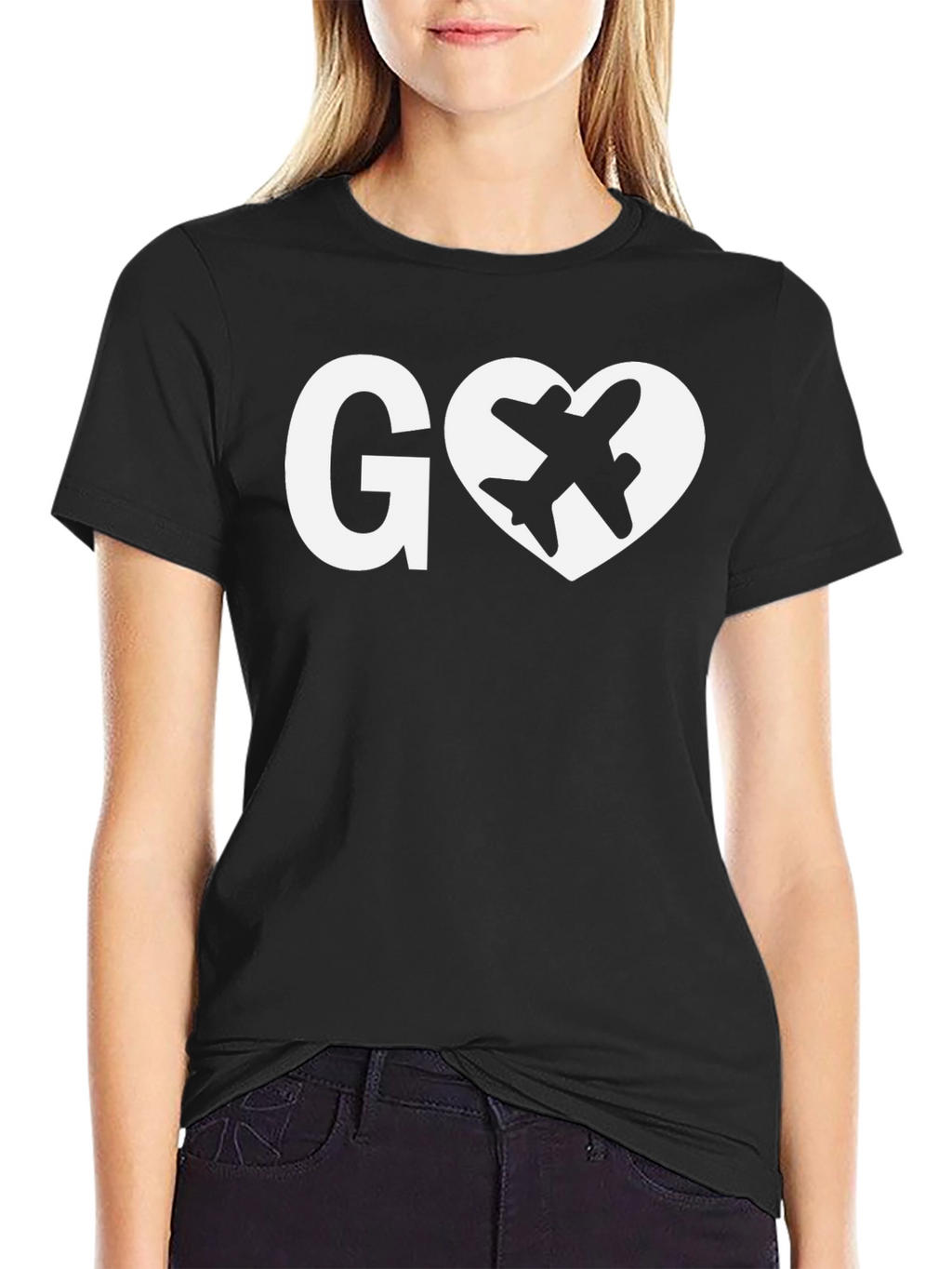 Go Travel Black Graphic T-Shirt