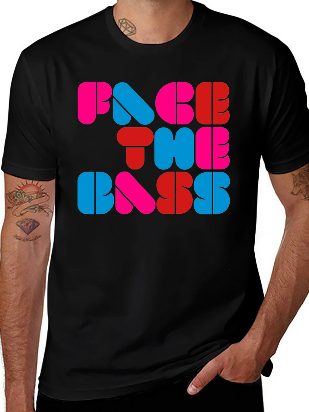 Face The Bass Graphic T-Shirt - Bold Style