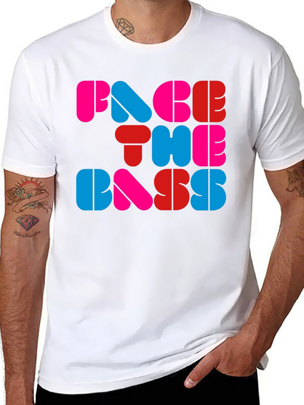 Face The Bass Graphic T-Shirt - Bold Style