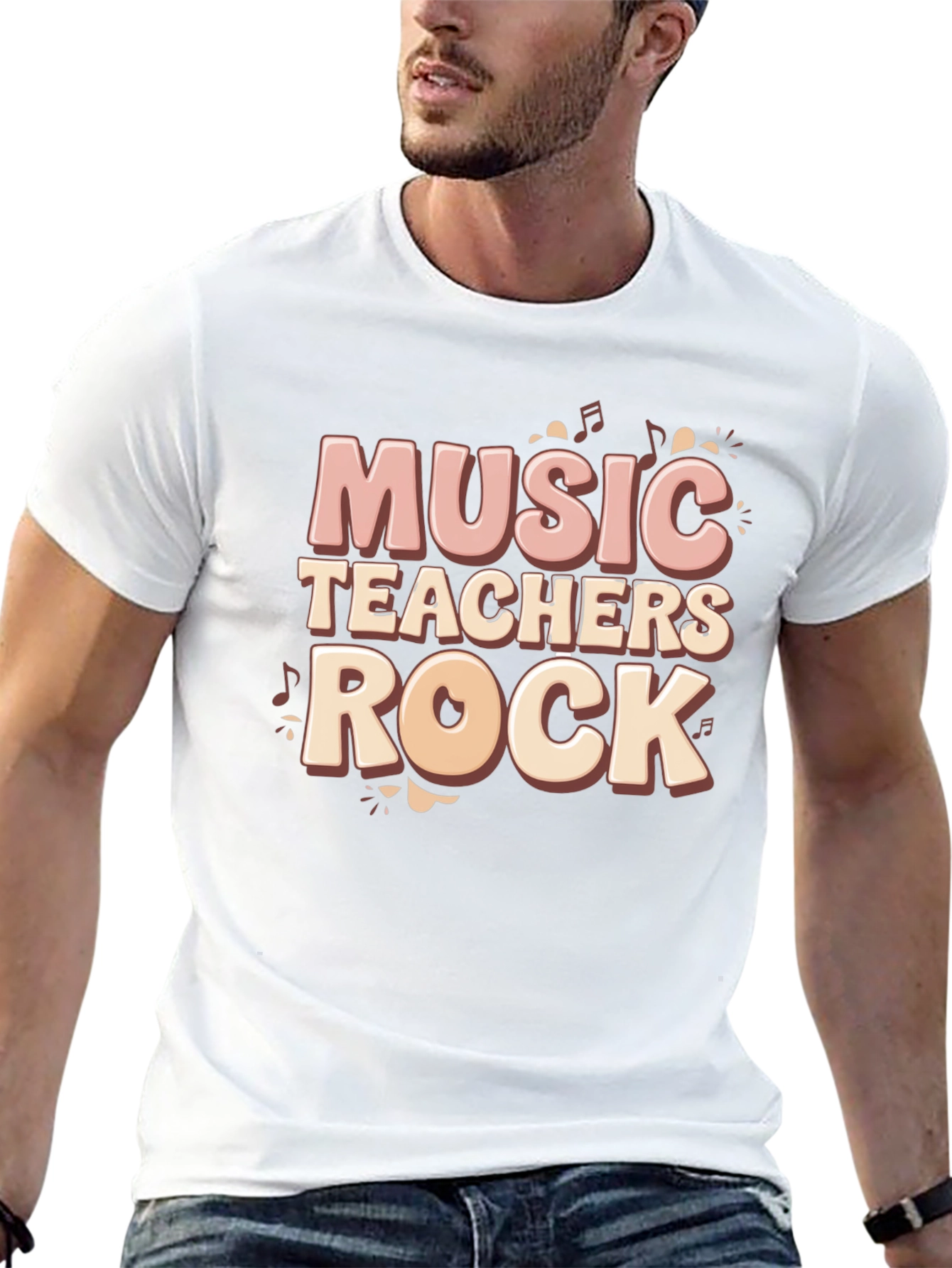 Music Teachers Rock Graphic T-Shirt