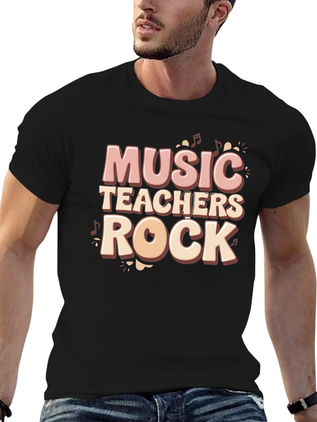 Music Teachers Rock Graphic T-Shirt