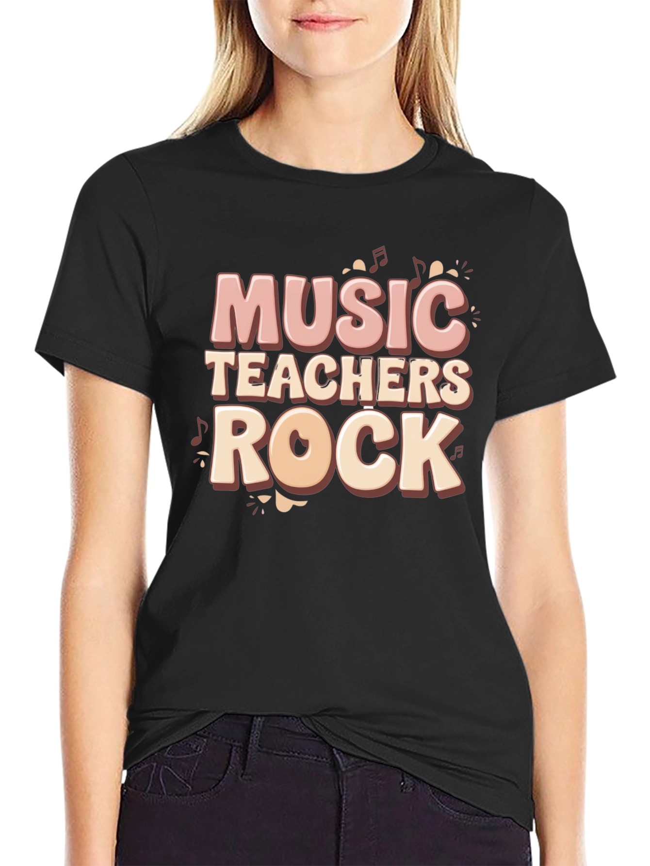 Music Teachers Rock Graphic T-Shirt