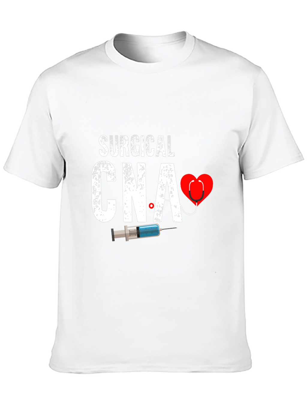 Surgical CNA Graphic T-Shirt - Heart & Syringe Design