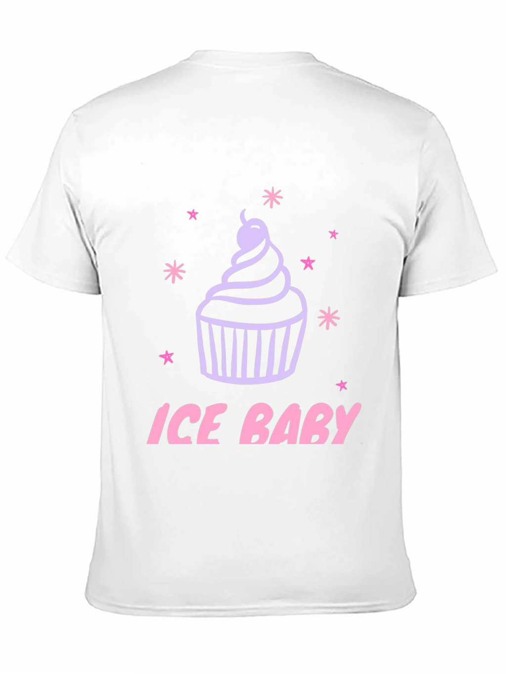 Ice Baby Cupcake Graphic Black T-Shirt