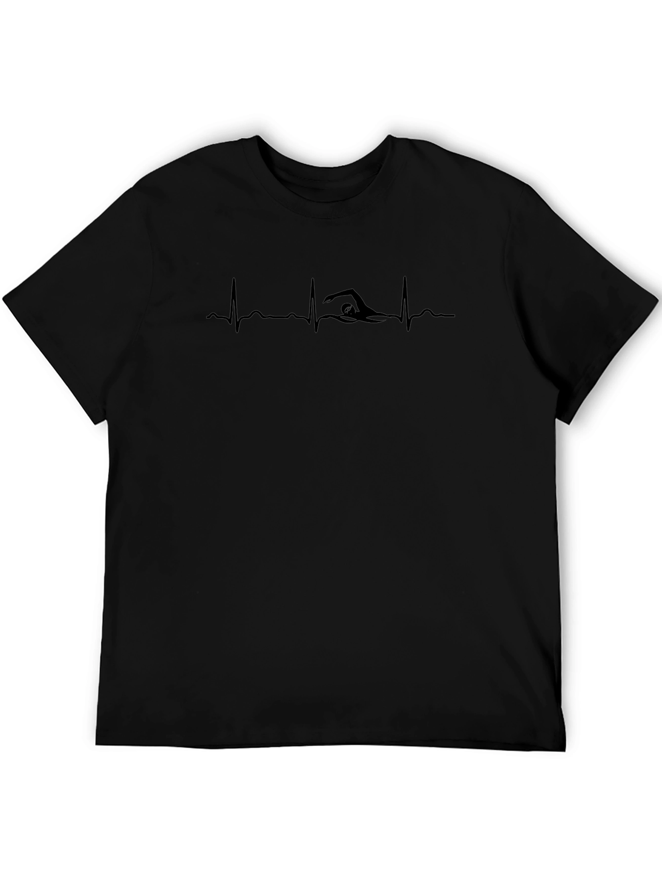 Swimmer Heartbeat Graphic T-Shirt