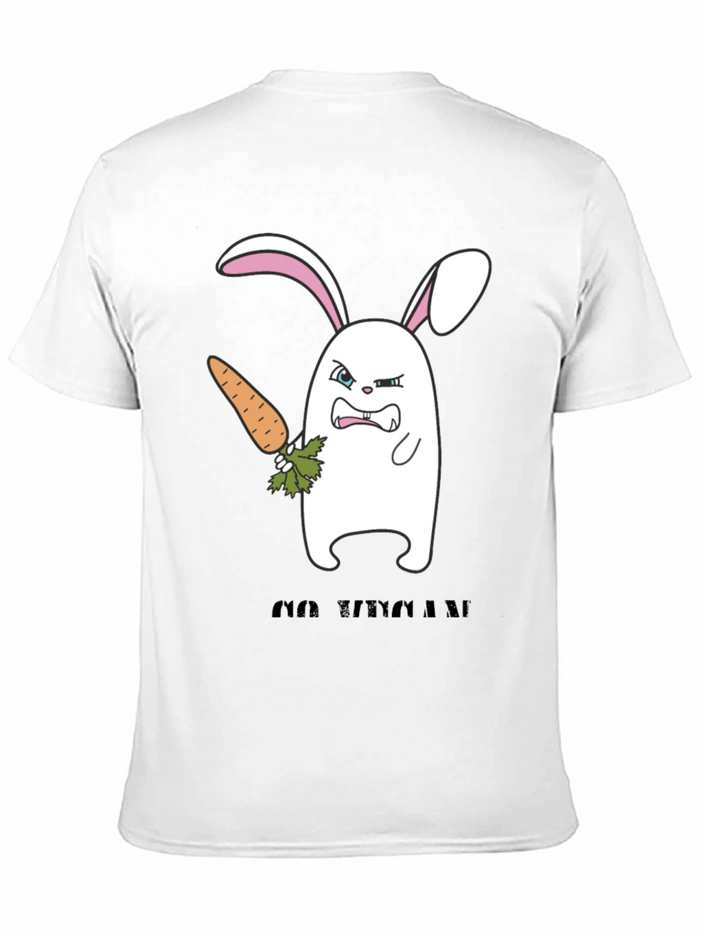 Angry Bunny Graphic T-Shirt -  Cute and Edgy Design