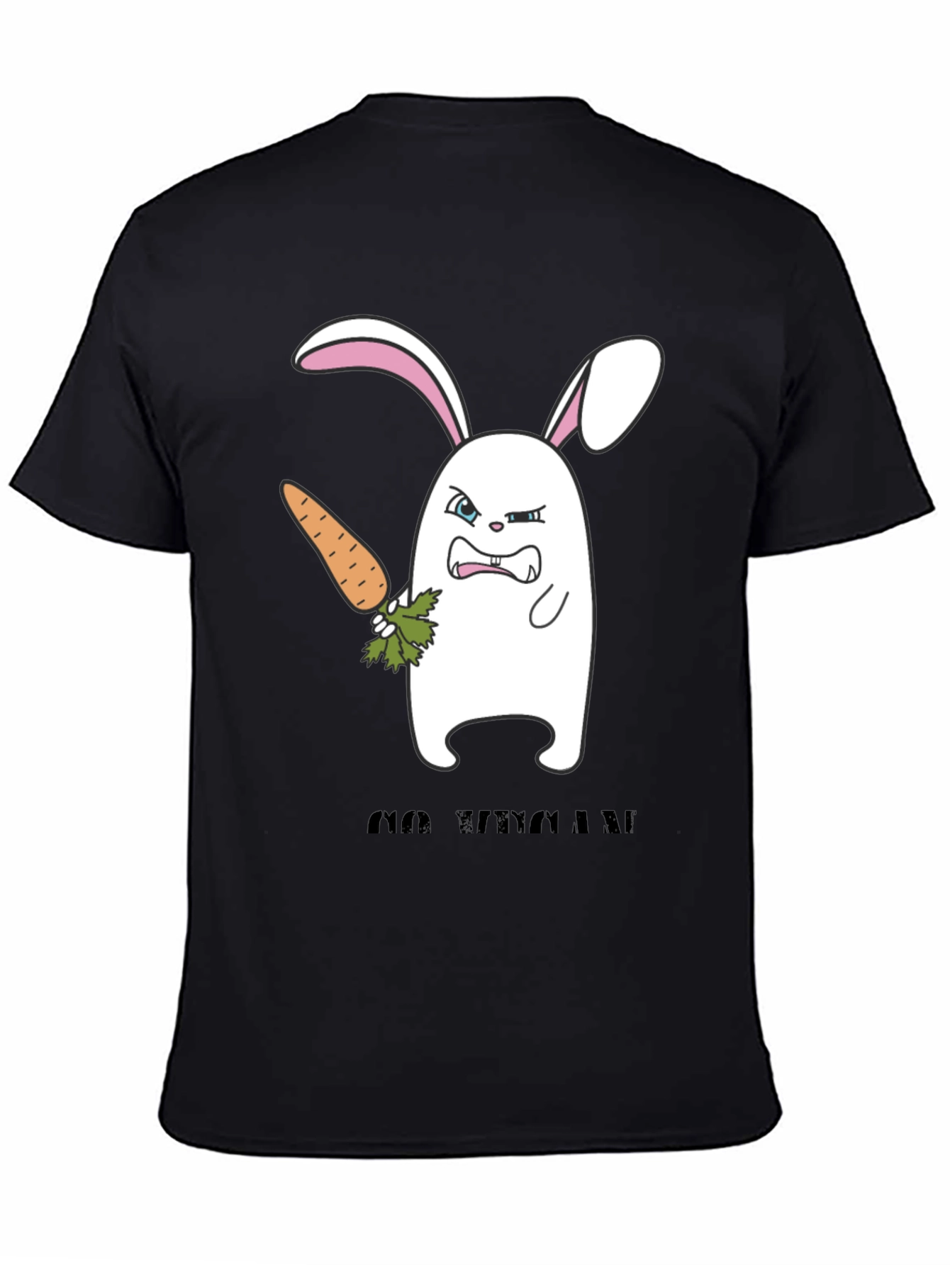 Angry Bunny Graphic T-Shirt -  Cute and Edgy Design