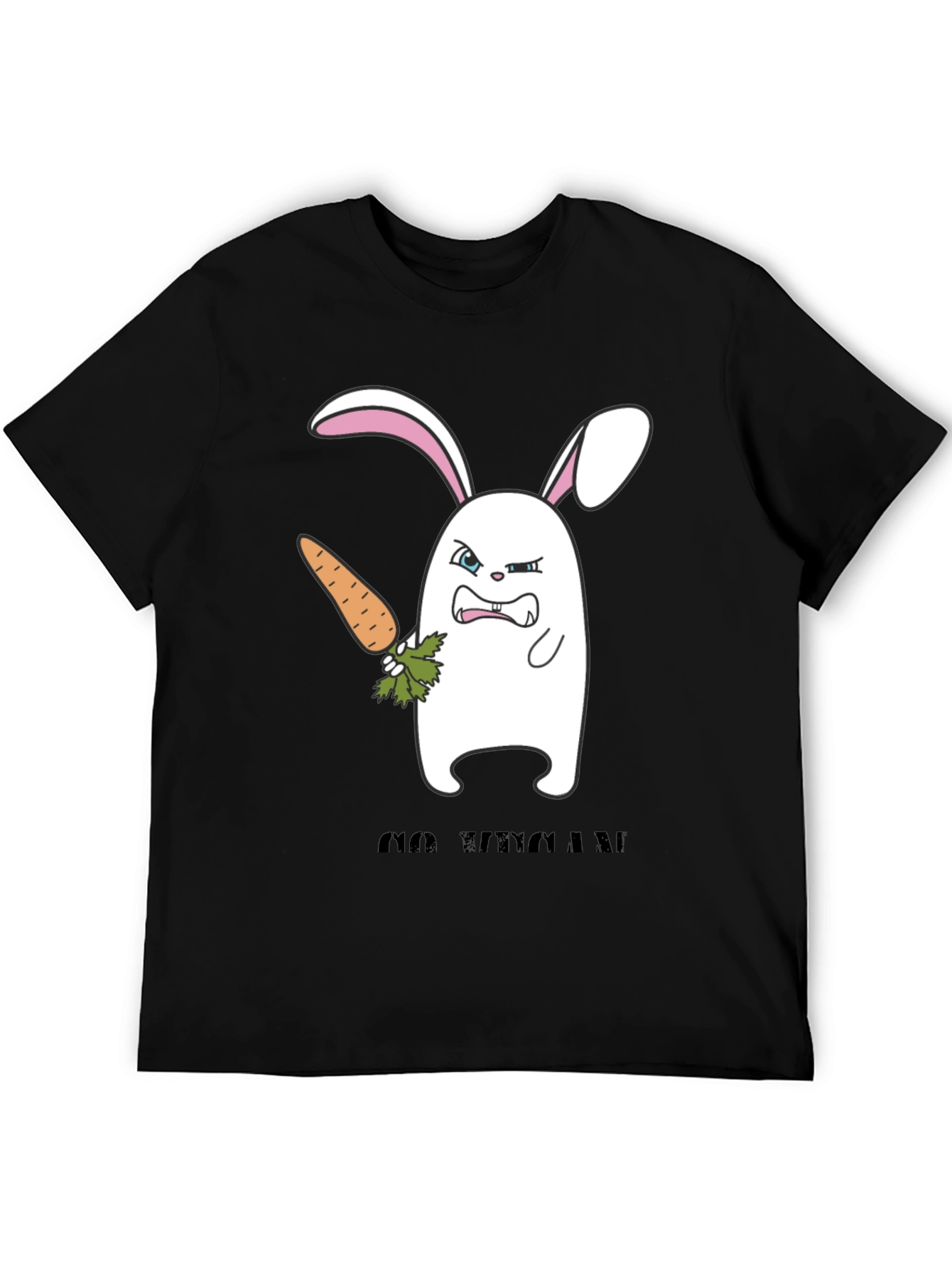 Angry Bunny Graphic T-Shirt -  Cute and Edgy Design