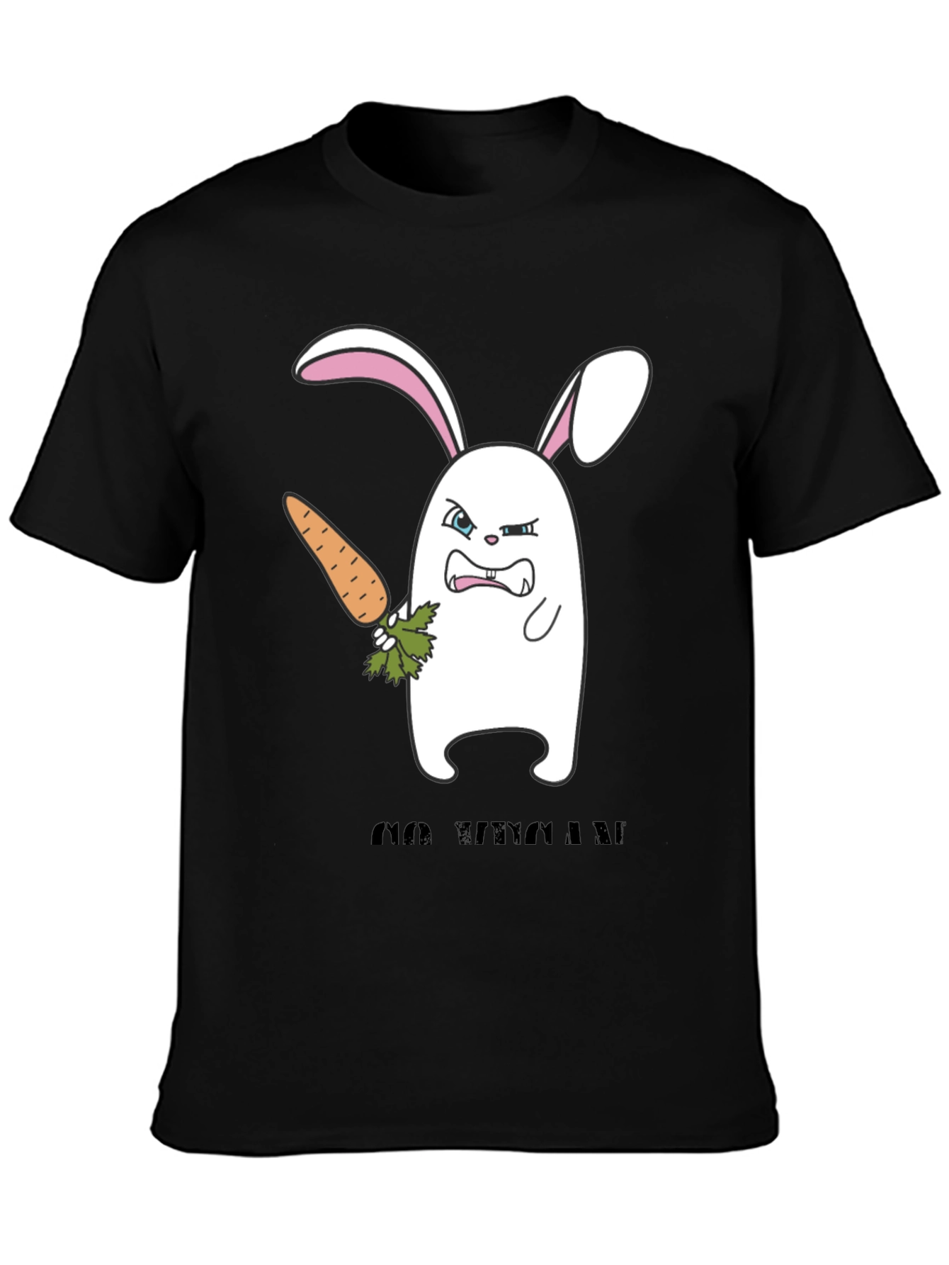 Angry Bunny Graphic T-Shirt -  Cute and Edgy Design