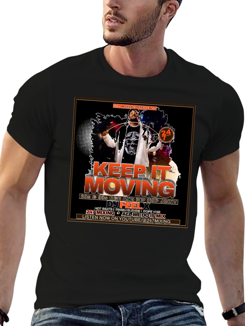 Keep It Moving DJ Graphic T-Shirt