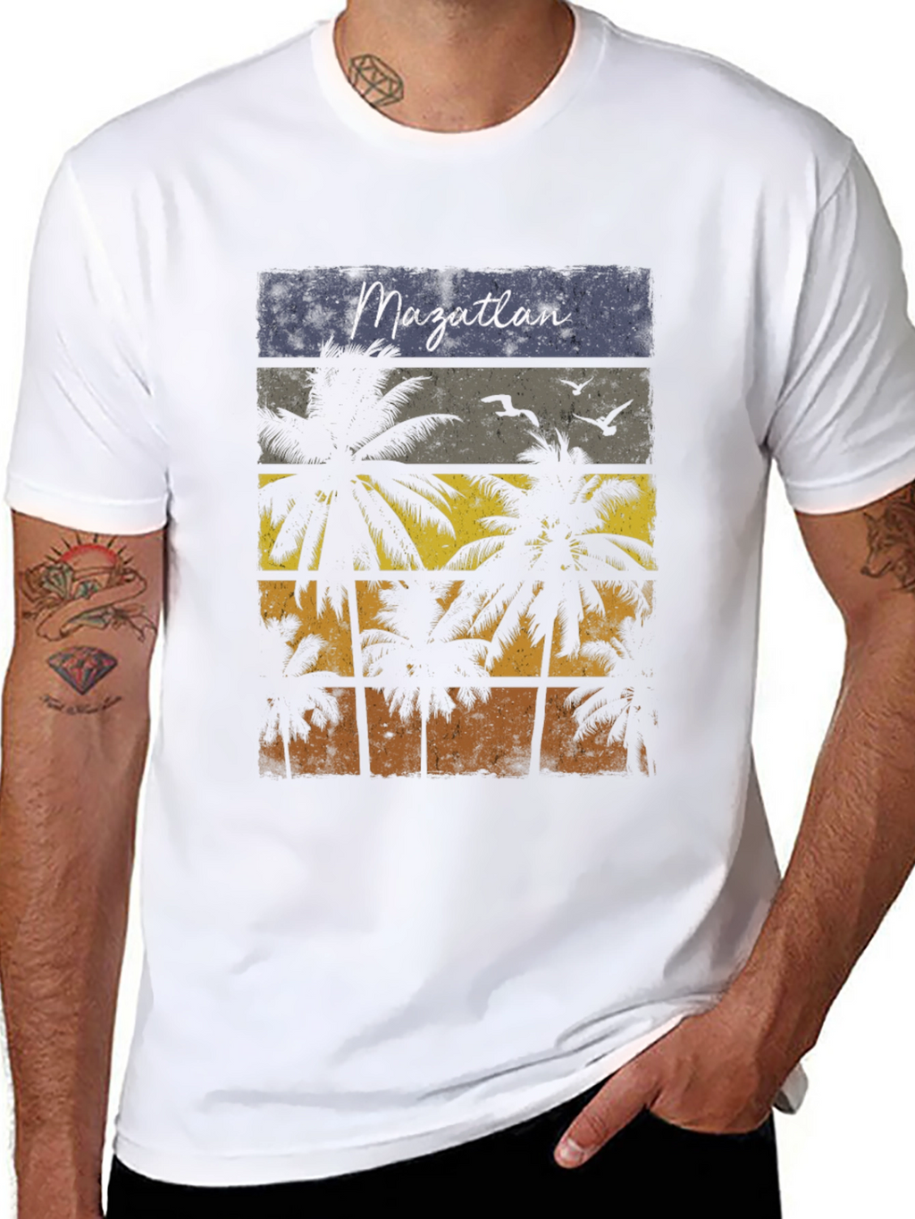 Mazatlan Palm Tree Graphic T-Shirt