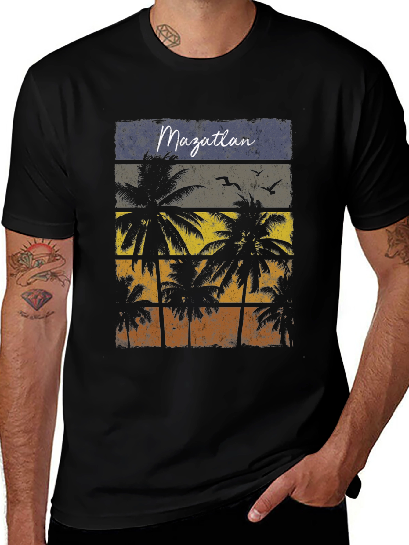Mazatlan Palm Tree Graphic T-Shirt