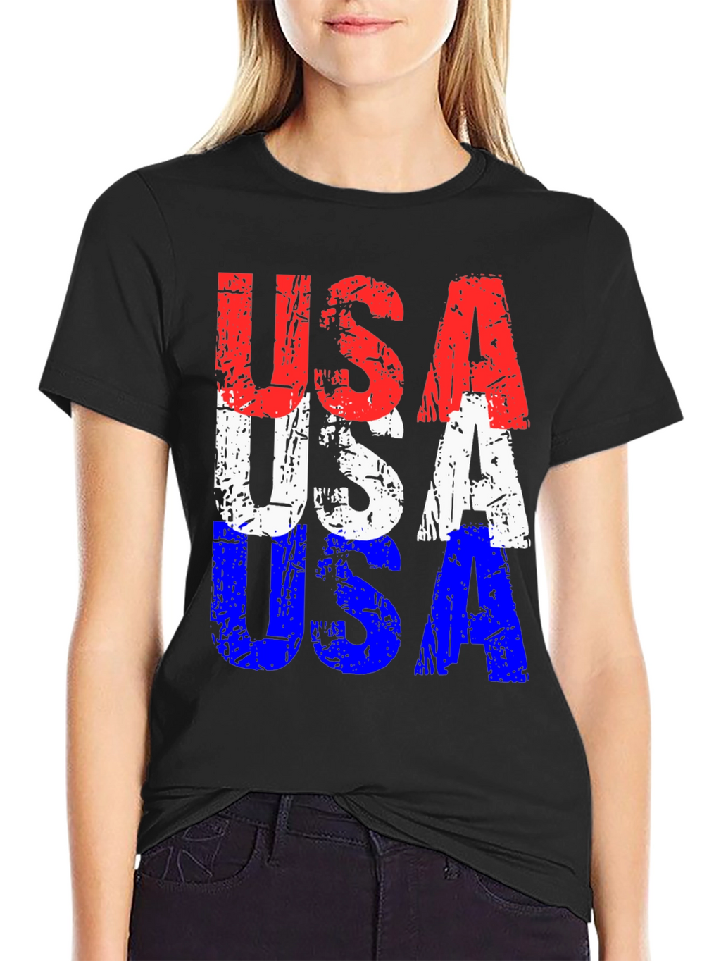 USA Flag Patriotic Graphic T-Shirt