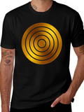 Golden Target Graphic T-Shirt - Modern Style