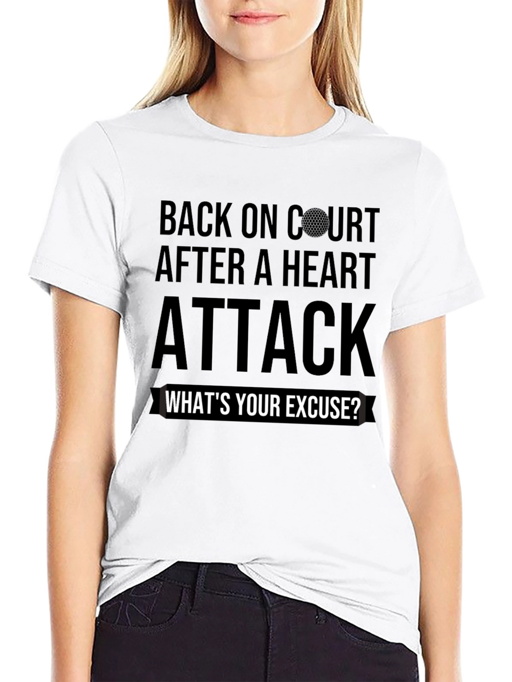 Back On Court Heart Attack Golf T-Shirt