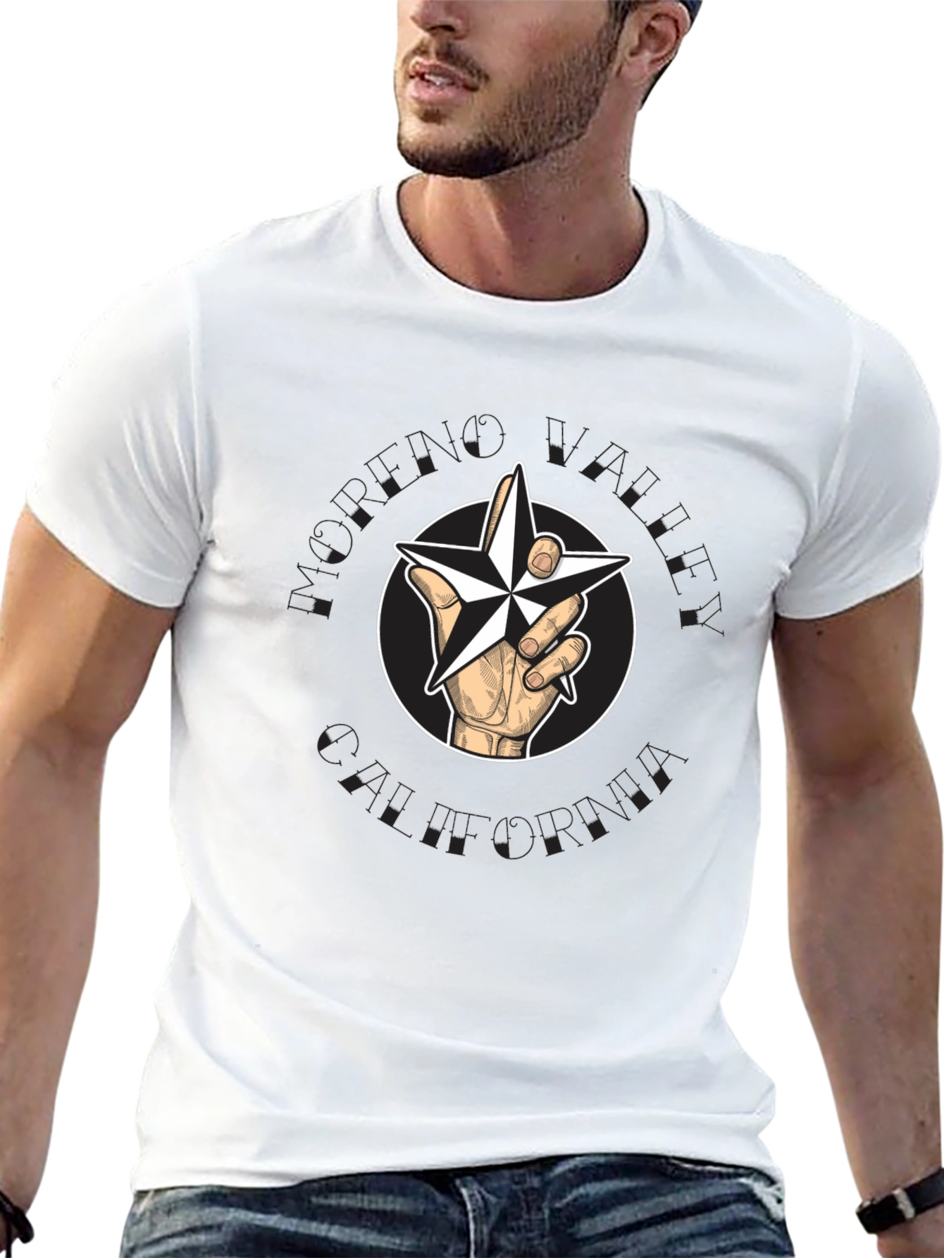 Star Hand Graphic Tee - Modern Style