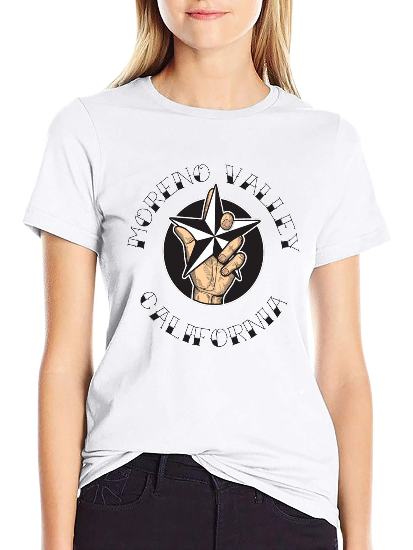 Star Hand Graphic Tee - Modern Style