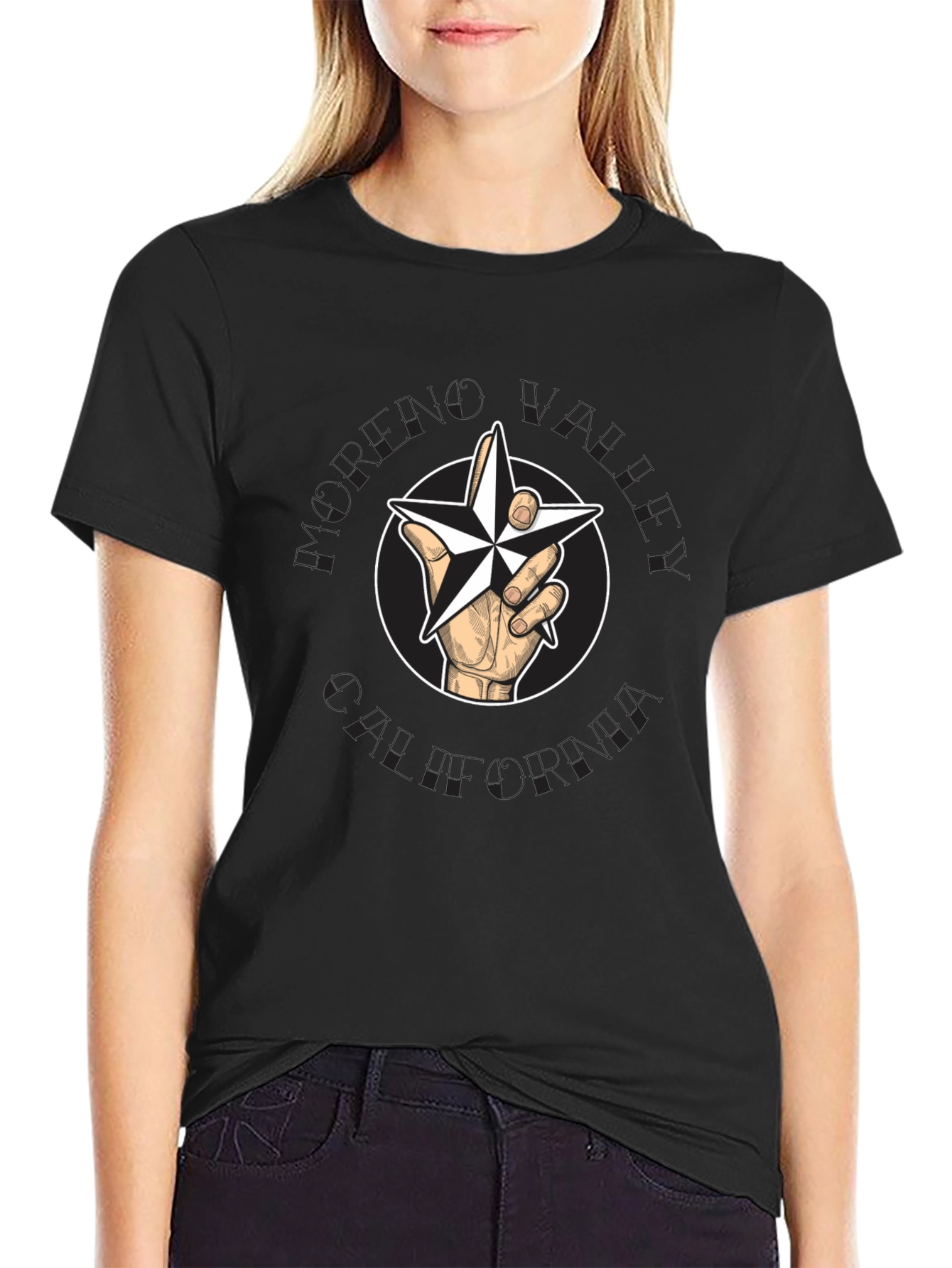 Star Hand Graphic Tee - Modern Style