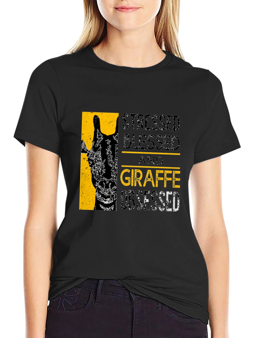 Stressed Blessed Giraffe Obsessed T-Shirt
