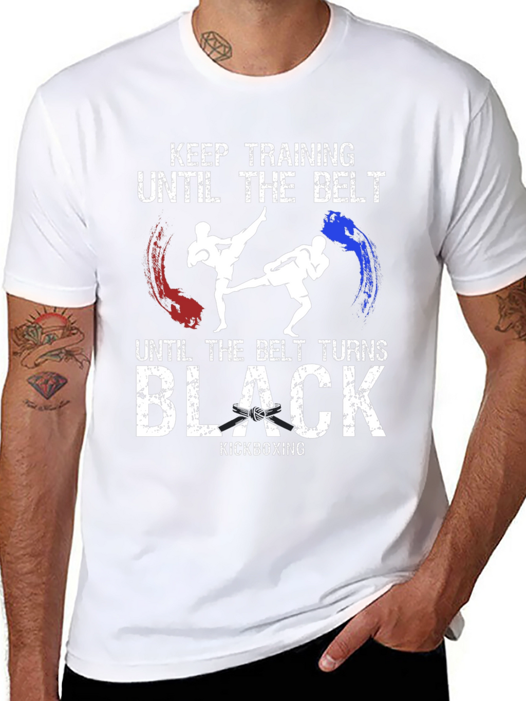 Kickboxing Training T-Shirt - Until the Belt Turns Black