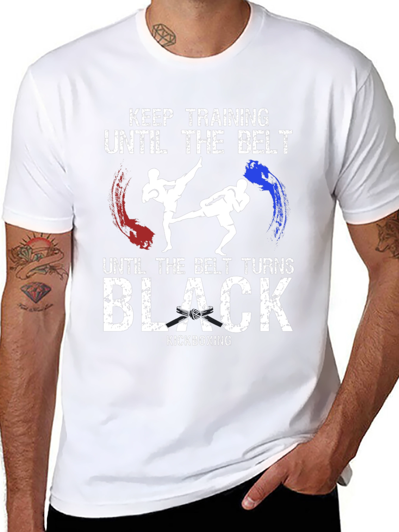 Kickboxing Training T-Shirt - Until the Belt Turns Black