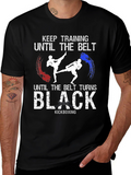 Kickboxing Training T-Shirt - Until the Belt Turns Black