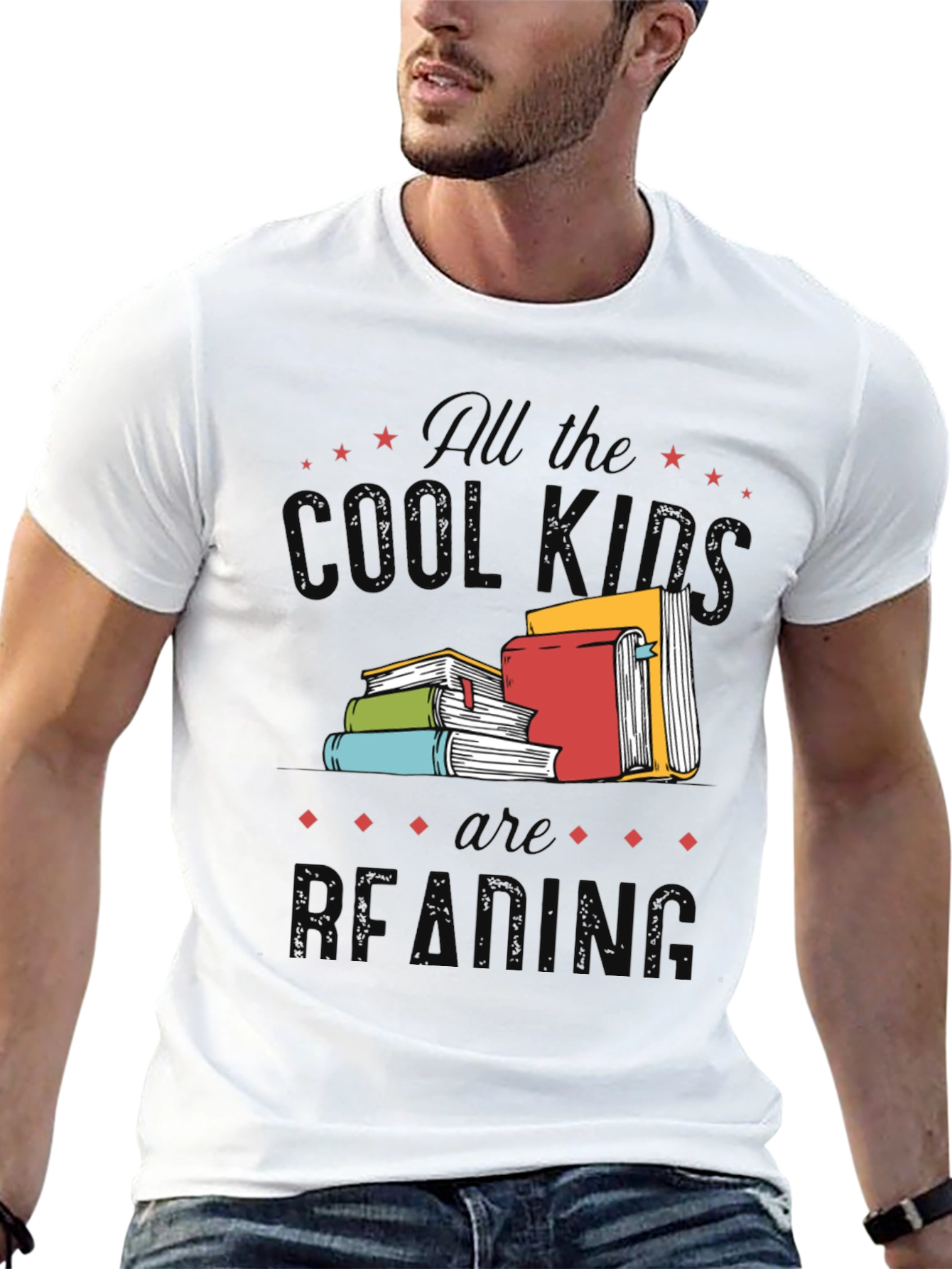 Cool Kids Reading Black Graphic Tee