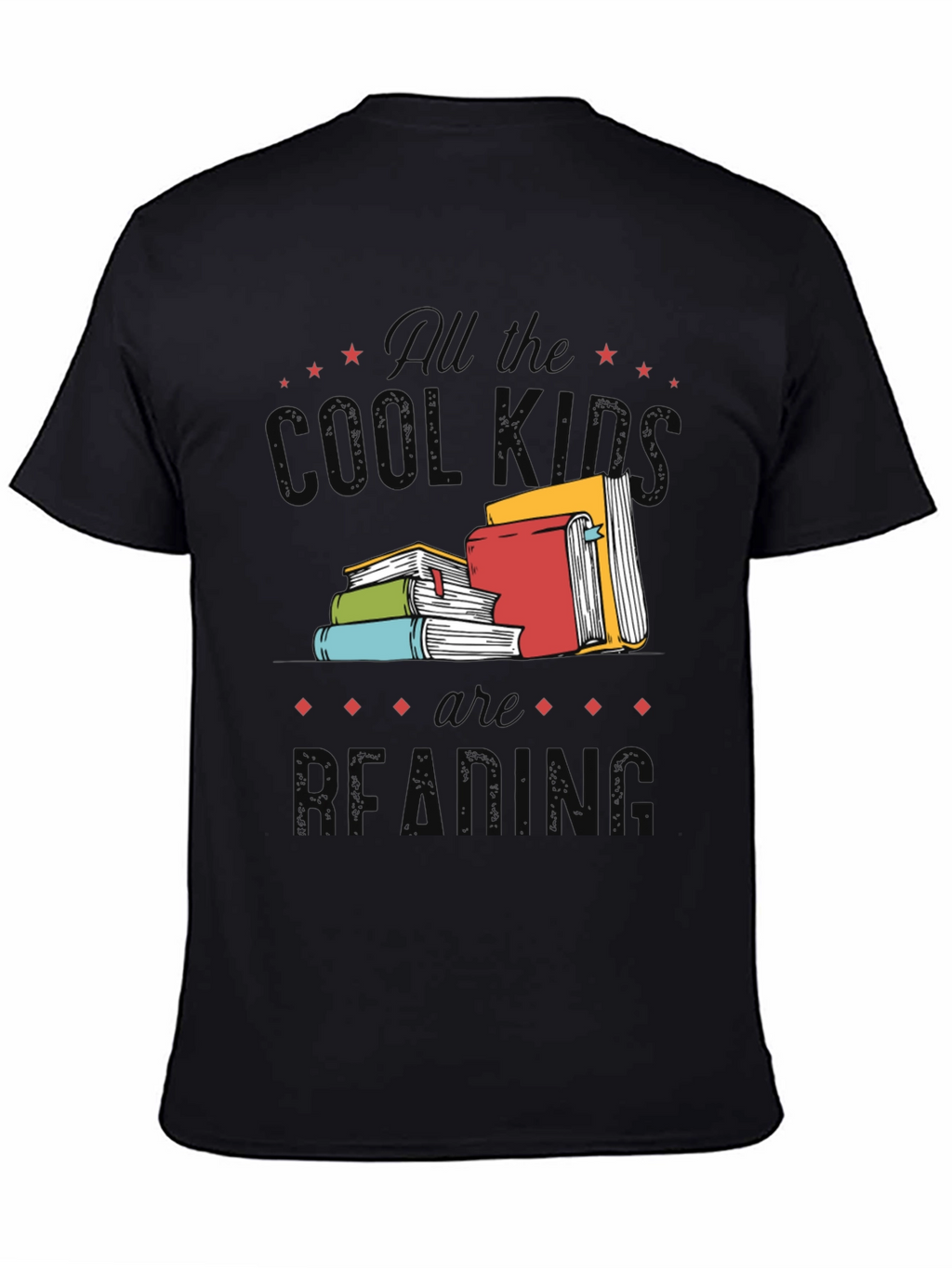 Cool Kids Reading Black Graphic Tee