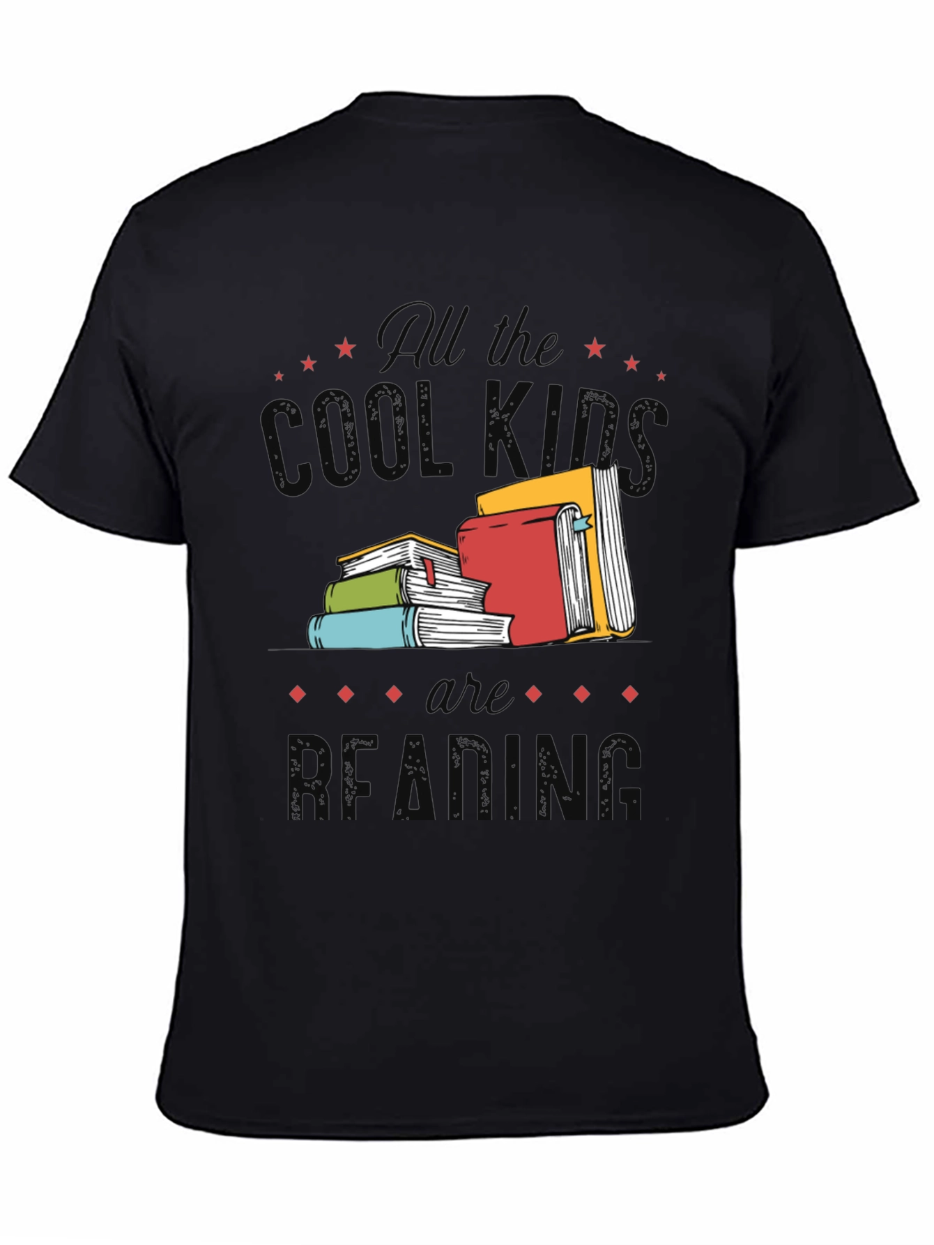 Cool Kids Reading Black Graphic Tee