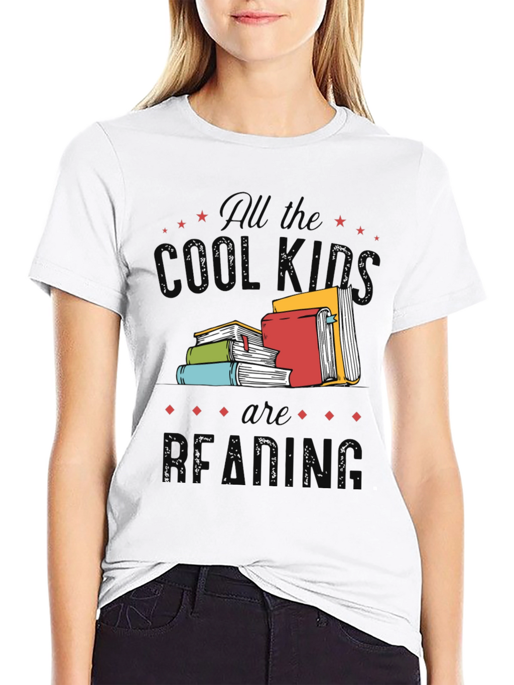 Cool Kids Reading Black Graphic Tee