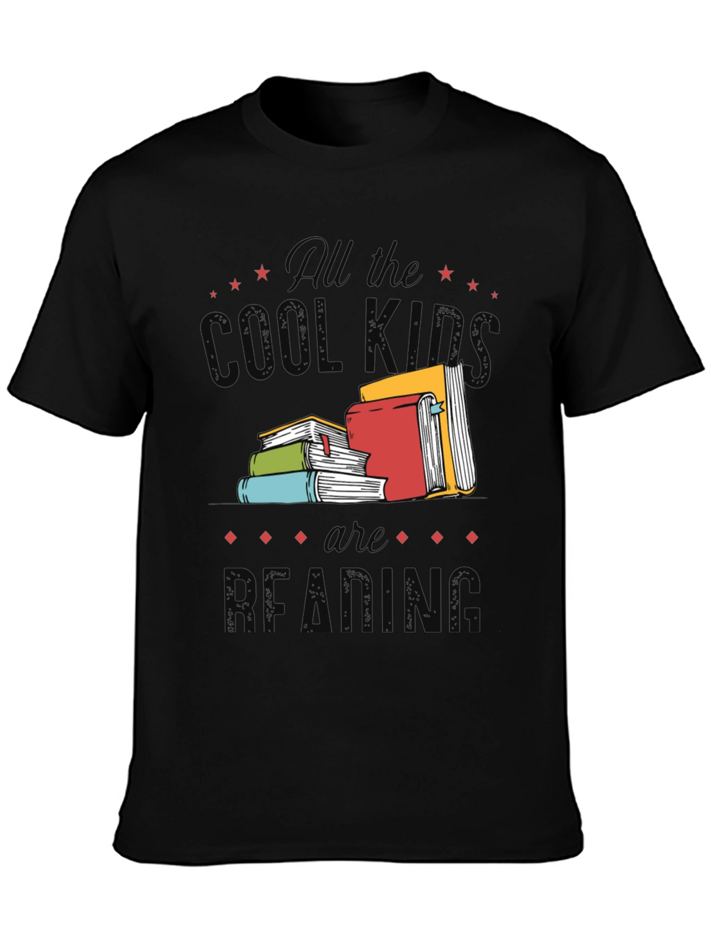 Cool Kids Reading Black Graphic Tee