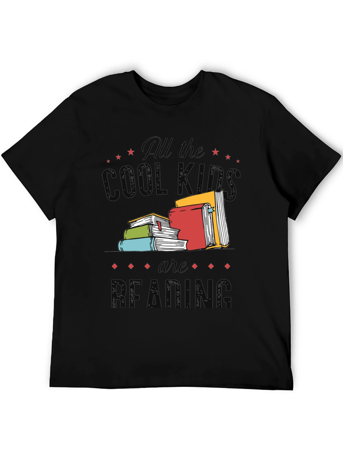 Cool Kids Reading Black Graphic Tee