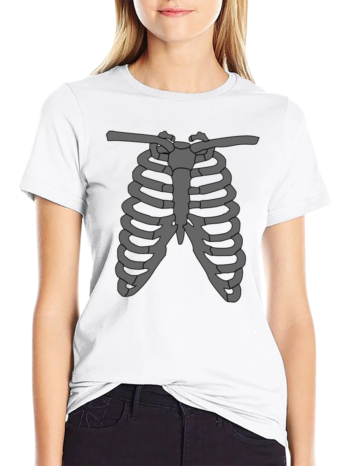 Rib Cage Graphic Tee - Skeleton Anatomy T-Shirt