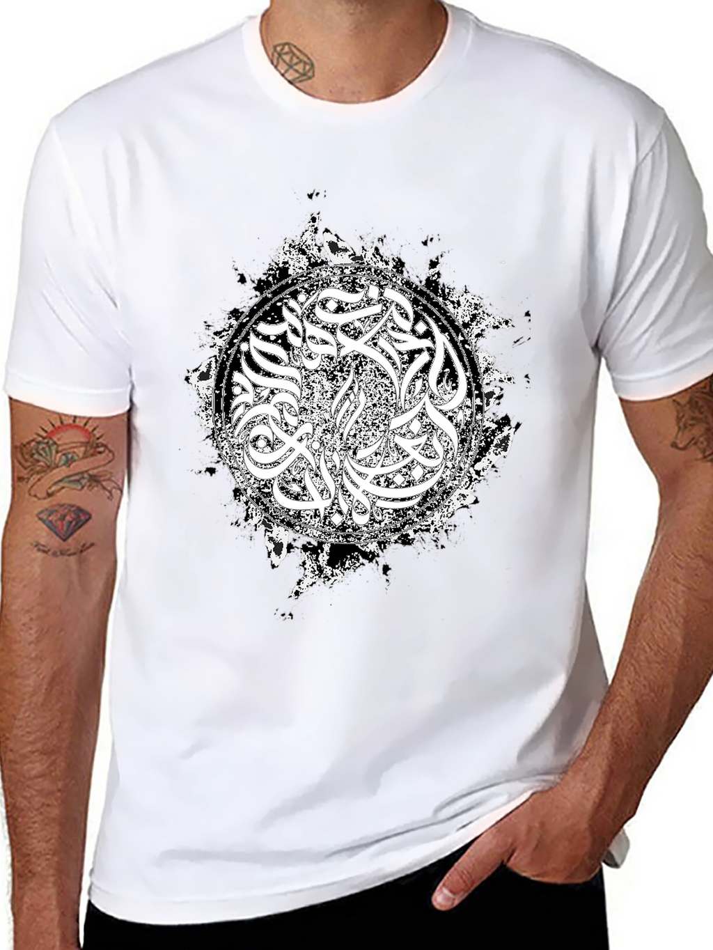Abstract Arabic T-Shirt - Black