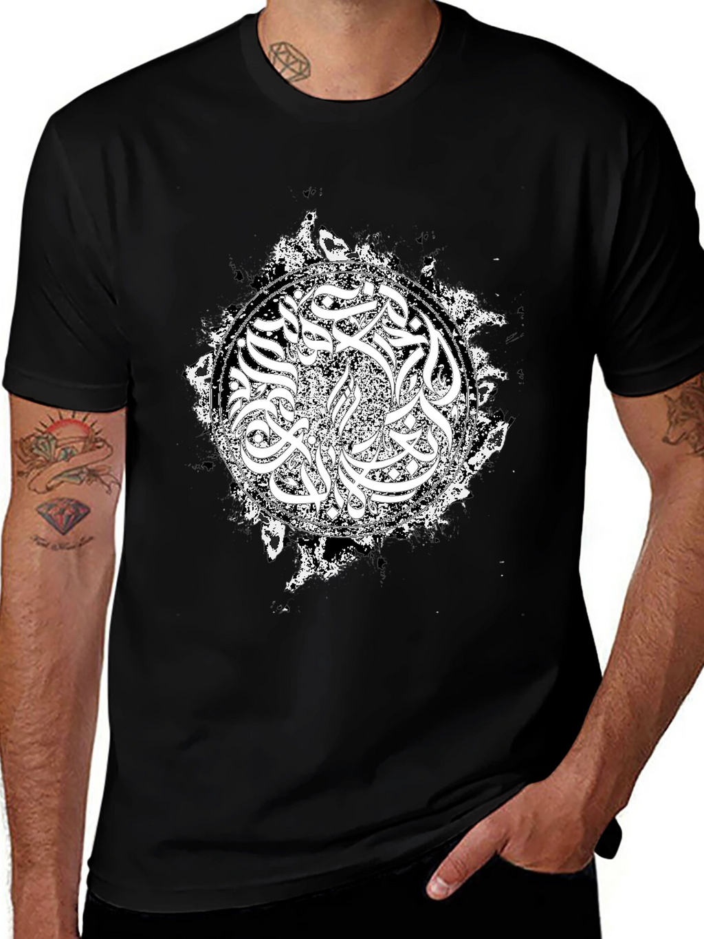 Abstract Arabic T-Shirt - Black