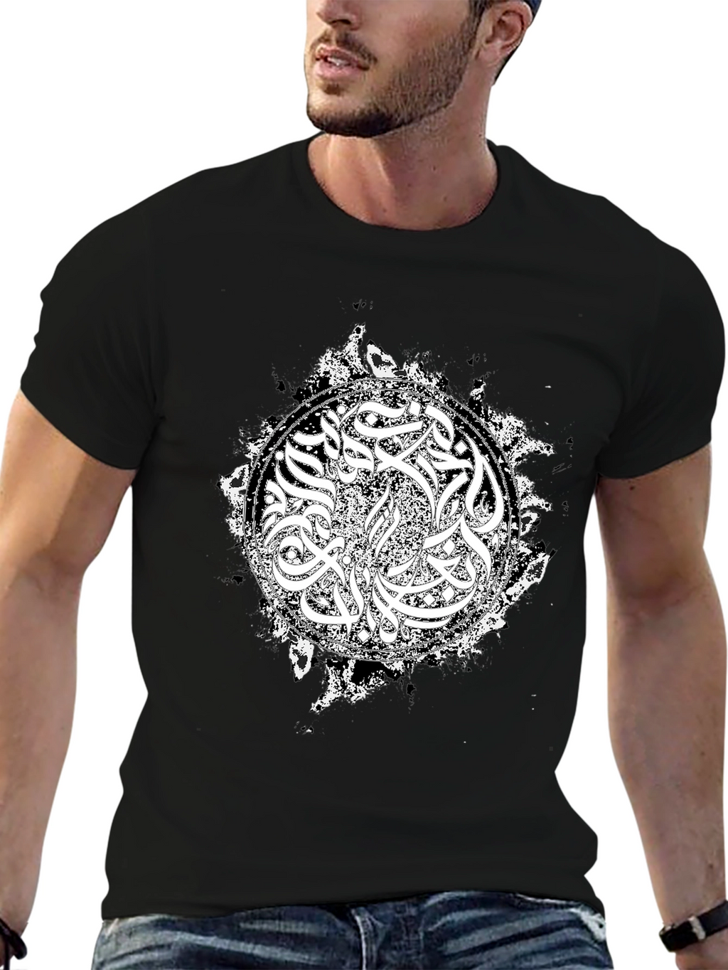 Abstract Arabic T-Shirt - Black