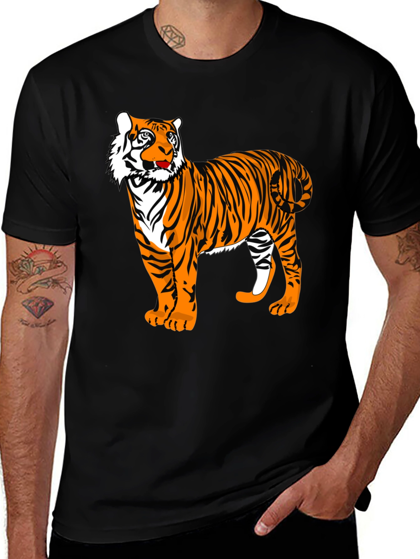 Tiger Graphic T-Shirt - Stylish Animal Print Tee