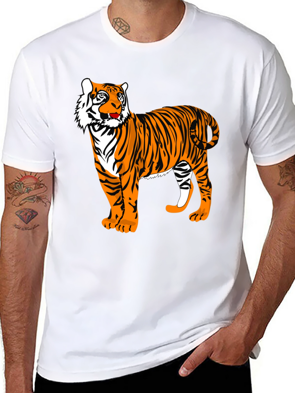 Tiger Graphic T-Shirt - Stylish Animal Print Tee
