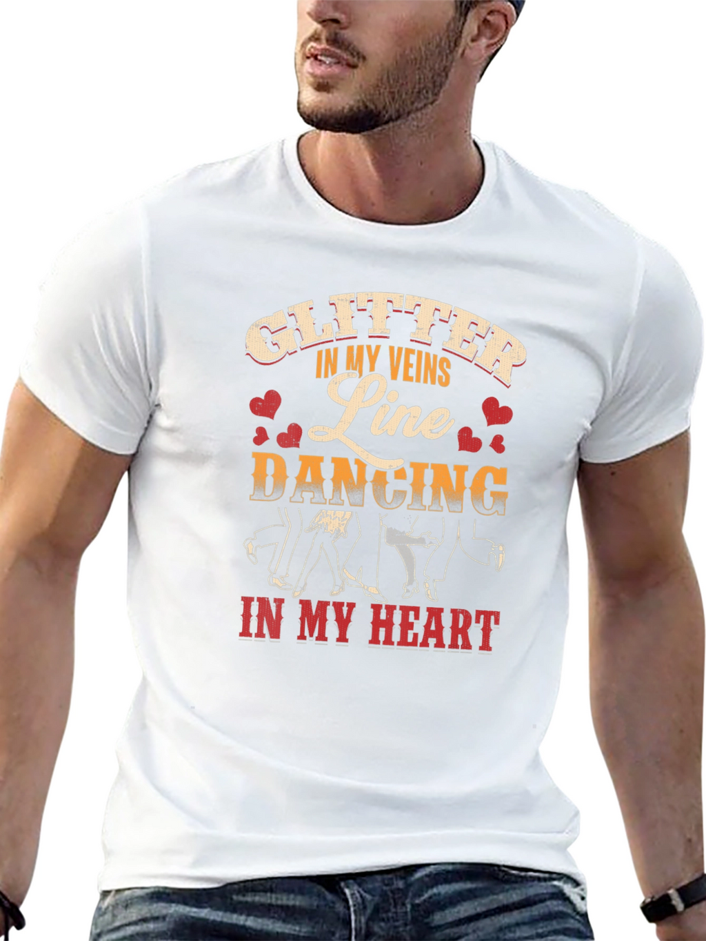 Line Dancing Glitter T-Shirt