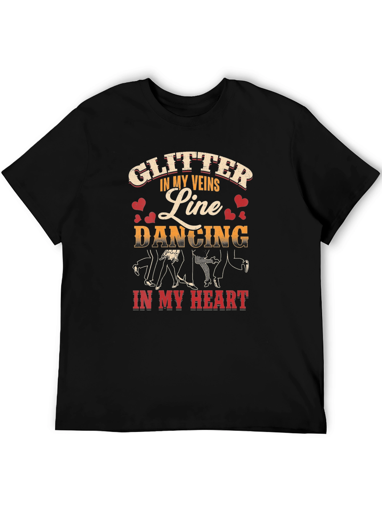 Line Dancing Glitter T-Shirt
