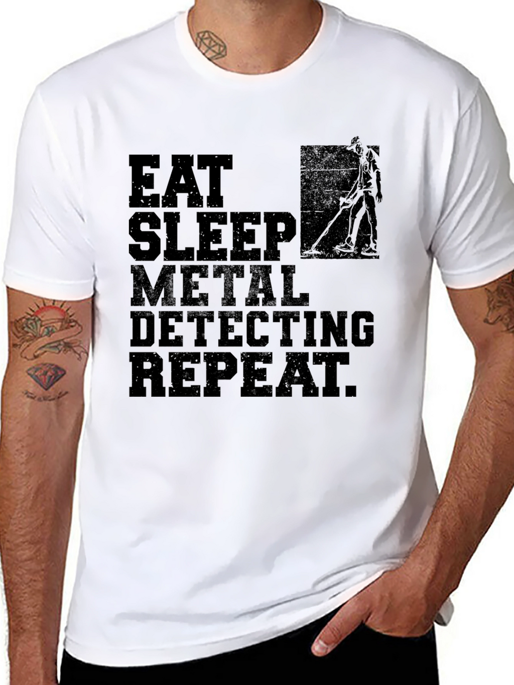 Eat Sleep Metal Detecting Repeat T-Shirt