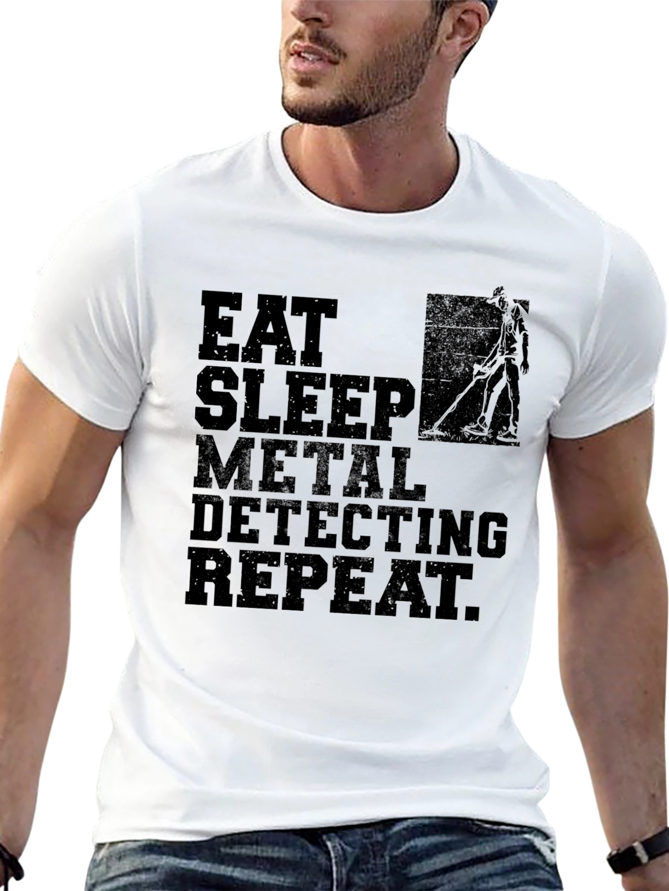 Eat Sleep Metal Detecting Repeat T-Shirt