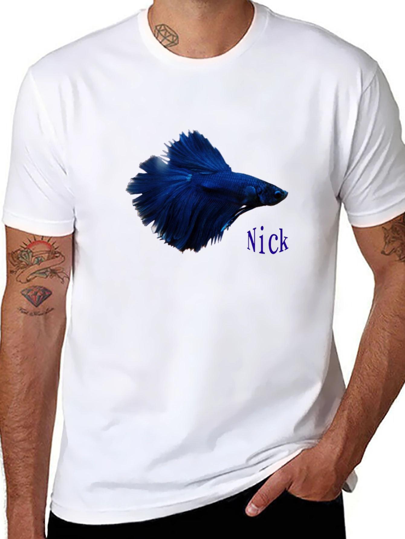 Betta Fish Graphic Tee - Custom Name Option